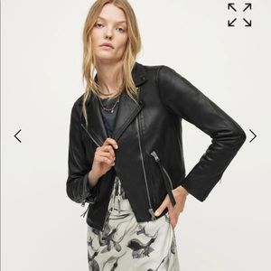 NWT All Saints Dalby Leather Biker Jacket